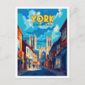 York England Vintage Reise Illustration Postkarte (Vorderseite)