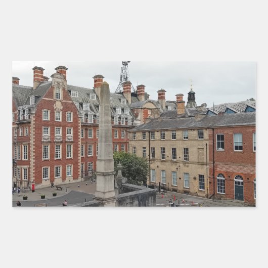 York Gebäude Rechteckiger Aufkleber (Vorderseite)