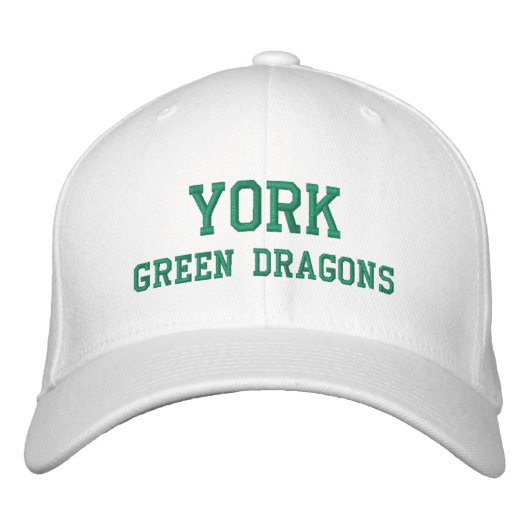 York Green Dragons 1973 Flexfit Bestickte Baseballkappe (Vorderseite)