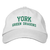 York Green Dragons Cotton Bestickte Baseballkappe (Vorderseite)