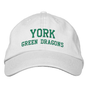 York Green Dragons Cotton Bestickte Baseballkappe