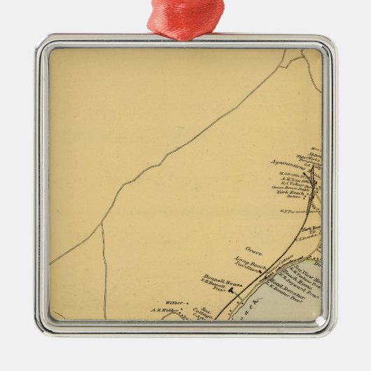 York-Hafen, York-Strand Silbernes Ornament (Vorne)