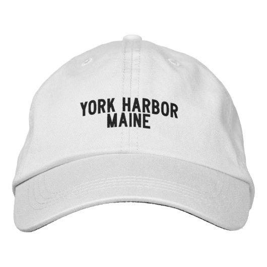 York Harbor Maine Hat Bestickte Baseballkappe (Vorderseite)
