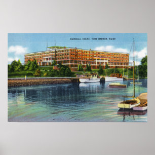 York Harbour View of the Marshall House Poster