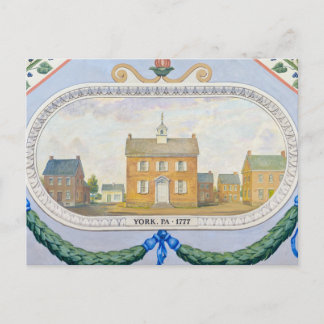 York Landkreis Courthouse, 1777 Postkarte