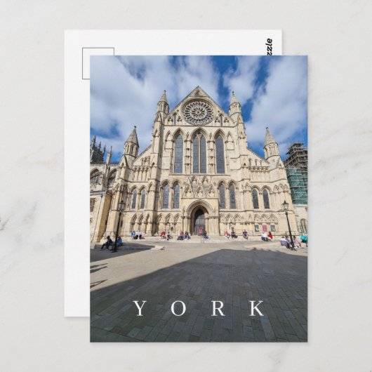 York Minster Cathedral Blick Postkarte (Vorne/Hinten)