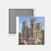 York Minster England Blume Magnet (Vorderseite/Rückseite)