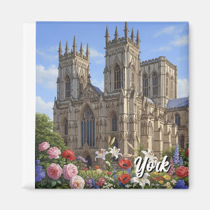 York Minster England Blume Magnet