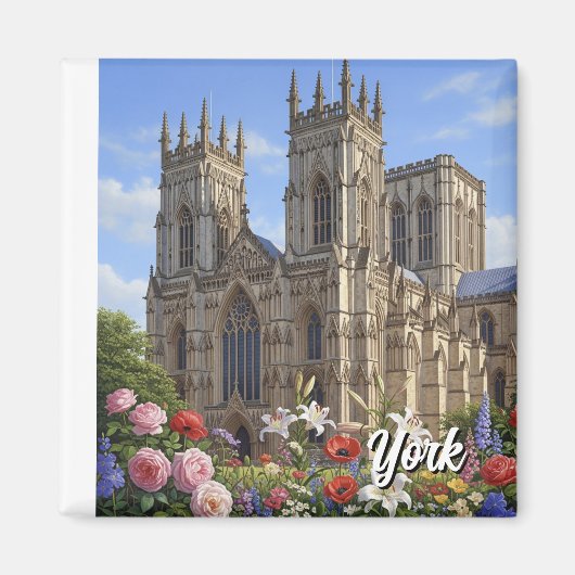 York Minster England Blume Magnet (Vorne)