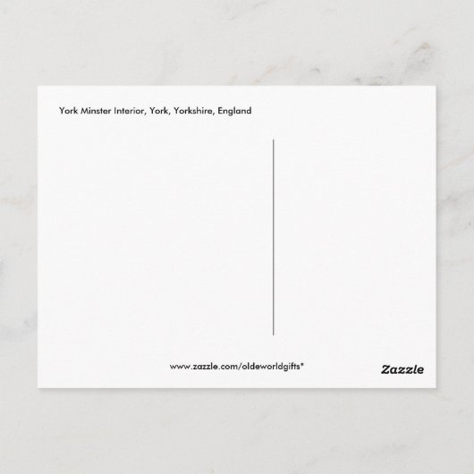 York Minster, York, Yorkshire, England Postkarte (Rückseite)