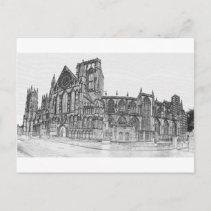 York-Münster im breiten Postkarte