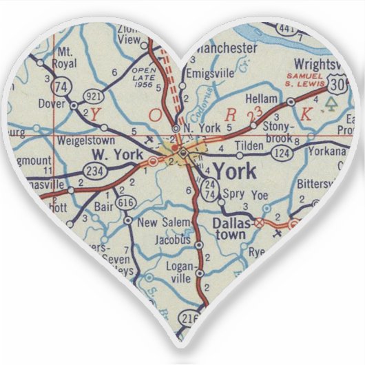 York PA Aufkleber (Vorderseite)