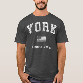 York Pennsylvania PA Vintage amerikanische Flagge T-Shirt
