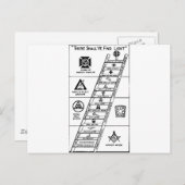 York Rite Ladder Postkarte (Vorne/Hinten)
