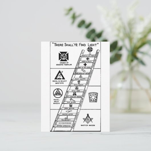 York Rite Ladder Postkarte (Stehend Vorderseite)