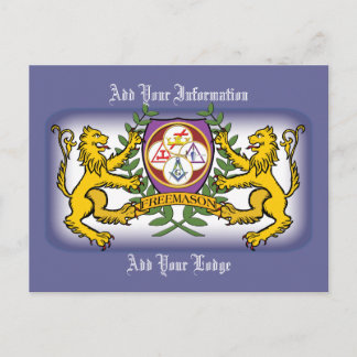 York Rite Lions Postkarte