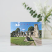 York St.Mary's Abbey-Blick Postkarte (Stehend Vorderseite)