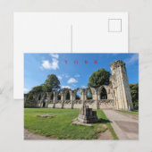 York St.Mary's Abbey-Blick Postkarte (Vorne/Hinten)