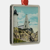 York-Strand-Ansicht des Klumpen-Leuchtturmes Silbernes Ornament (Rechts)