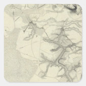 York, Virginia Quadratischer Aufkleber (Vorderseite)