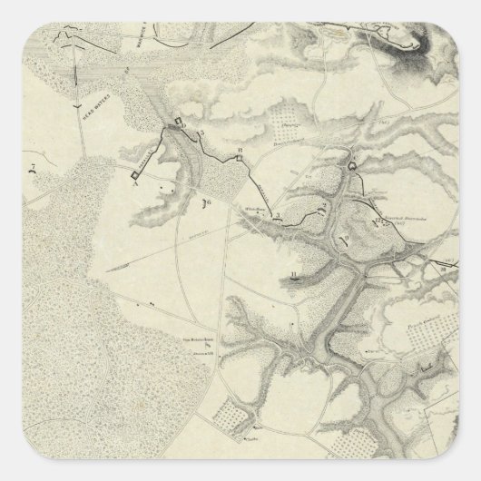 York, Virginia Quadratischer Aufkleber (Vorderseite)