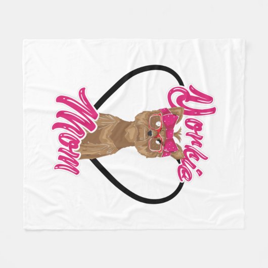 Yorki-Mama Fleecedecke (Vorderseite (Horizontal))