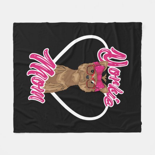 Yorki-Mama Fleecedecke (Vorderseite (Horizontal))