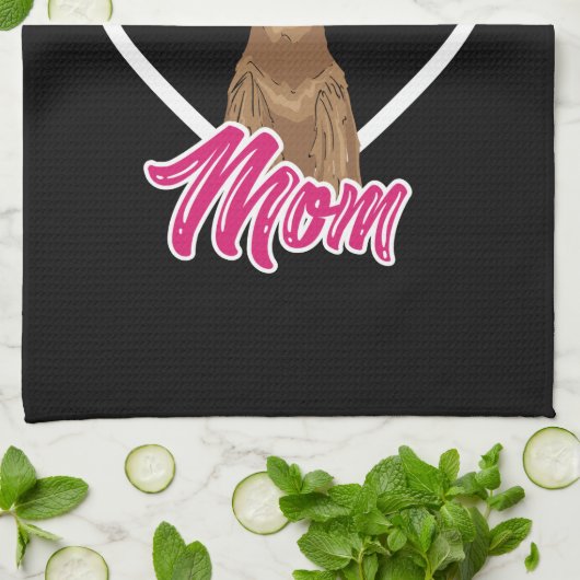 Yorki-Mama Geschirrtuch (Gefaltet)