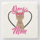 Yorki-Mama Steinuntersetzer (Vorderseite)