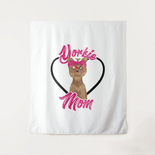 Yorki-Mama Wandteppich (Vorderseite)
