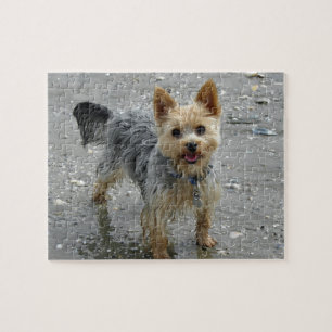 Yorkie am Strand Puzzle