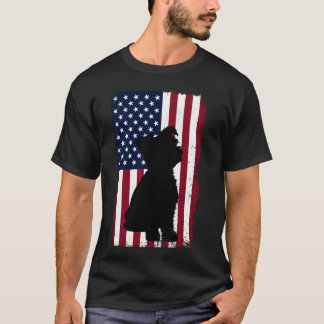 Yorkie American Flag Patriotic 4. Juli Yorkshi T-Shirt