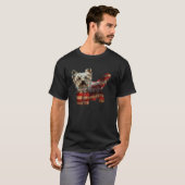 Yorkie American USA Flag Dog T-Shirt (Vorne ganz)