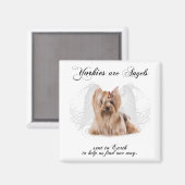 Yorkie Angel Magnet (Vorderseite/Rückseite)