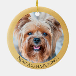 Yorkie Angel Personalisiert Memorial Keramik Ornament