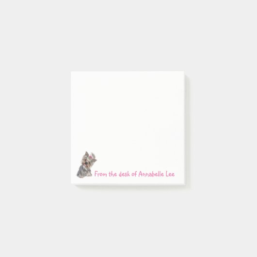 Yorkie Anmerkungen Post-it Klebezettel (Vorderseite)