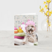 Yorkie Anmerkungs-Karte Karte (Gelbe Blume)