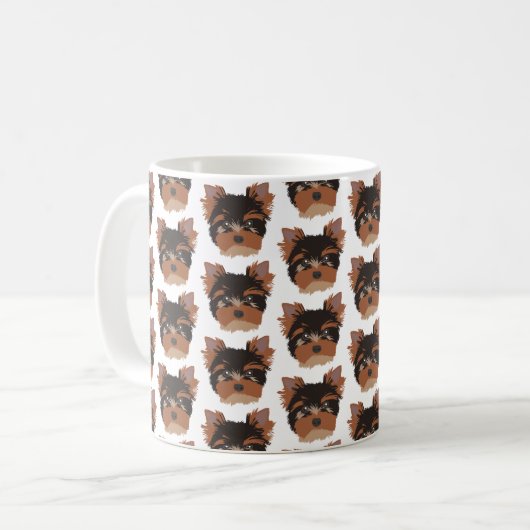 Yorkie auf Tasse (Vorderseite Links)