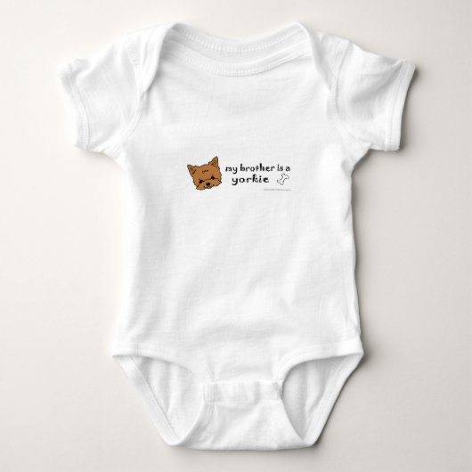 Yorkie Baby Strampler (Vorderseite)