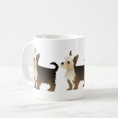 Yorkie Basic Breed Customizing mit Text und Farbe Kaffeetasse (Vorderseite Links)