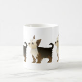Yorkie Basic Breed Customizing mit Text und Farbe Kaffeetasse (Mittel)