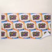 Yorkie Beach BG Handtuch (Vorderseite)