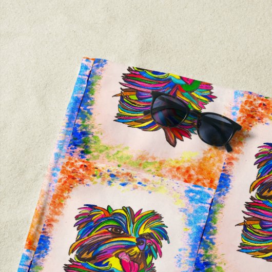 Yorkie Beach BG Handtuch (Beispiel)