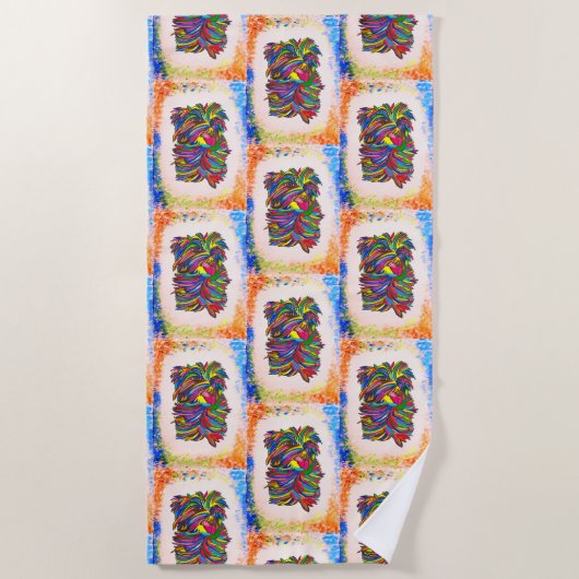 Yorkie Beach BG Handtuch (Vorderseite)