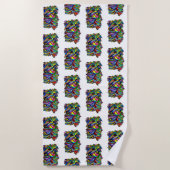 Yorkie Beach Towel Strandtuch (Vorderseite)