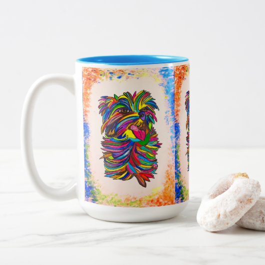 Yorkie BG Liebe Tasse (Mit Donut)