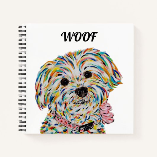 Yorkie Bichon Dog Square Notebook Notizblock (Vorderseite)
