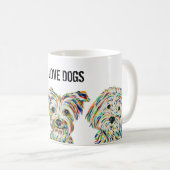 Yorkie Bichon, Yorkshire Terrier & Maltipoo Tasse (VorderseiteRechts)