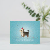 Yorkie Birthday Design Postkarte (Stehend Vorderseite)