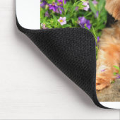 Yorkie Blumen Mousepad (Ecke)